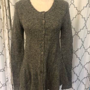 Free People Heather Gray peacoat style sweater